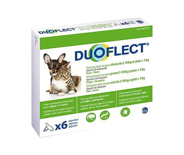 Duoflect - Pipettes Antiparasitaire De 2 à 10Kg Pour Chien Et Chat - X6 3 Duoflect - Pipettes Antiparasitaire De 2 à 10Kg Pour Chien Et Chat - X6