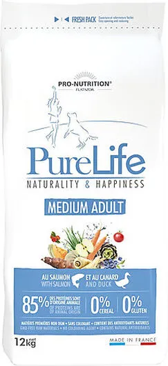 Flatazor - Croquettes PURE LIFE Medium Adult Pour Chien - 12Kg 3 Flatazor - Croquettes PURE LIFE Medium Adult Pour Chien - 12Kg