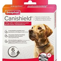 Canishield - Collier Anti-puces Tiques Pour Grand Chien - X2