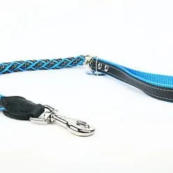 Yogipet - Laisse En Cuir Tressé 120cm Pour Chien - Bleu