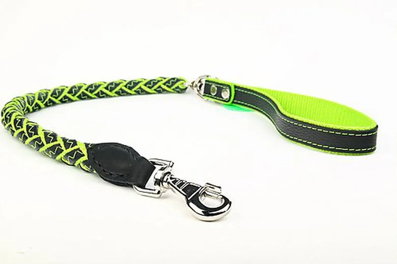 Yogipet - Laisse En Cuir Tressé 120cm Pour Chien - Vert 3 Yogipet - Laisse En Cuir Tressé 120cm Pour Chien - Vert