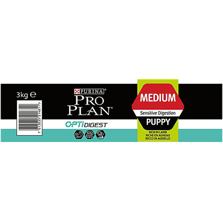 Pro Plan - Croquettes Medium Puppy Sensitive Digestion à L' Agneau Pour Chiot - 3Kg 7 Pro Plan - Croquettes Medium Puppy Sensitive Digestion à L' Agneau Pour Chiot - 3Kg – Image 5
