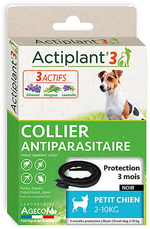 ActiPlant'3 - Collier Antiparasitaire Pour Petit Chien - Noir 3 ActiPlant'3 - Collier Antiparasitaire Pour Petit Chien - Noir