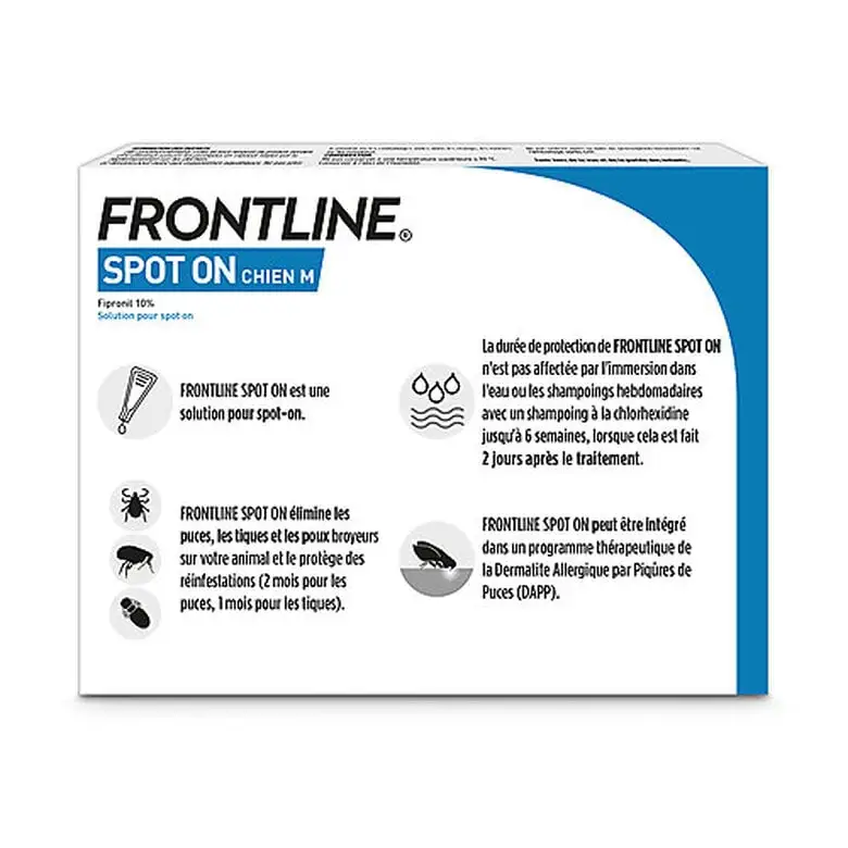 Frontline - Pipettes Antiparasitaire Pour Chien De 10 à 20Kg - 4x1,34ml 4 Frontline - Pipettes Antiparasitaire Pour Chien De 10 à 20Kg - 4x1,34ml – Image 2