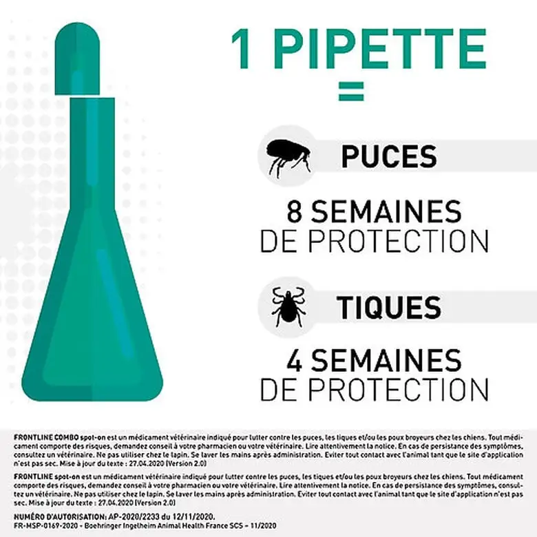 Frontline - Pipettes Antiparasitaire Pour Chien De 10 à 20Kg - 4x1,34ml 6 Frontline - Pipettes Antiparasitaire Pour Chien De 10 à 20Kg - 4x1,34ml – Image 4