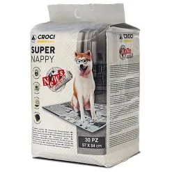 Croci - Tapis Hygiénique Super Nappy New Paper Pour Chiens - 57x54cm