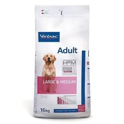 Virbac - Croquettes Veterinary HPM Adult Large & Medium Dog Pour Chiens - 16Kg