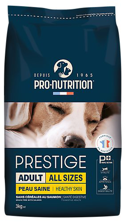 Pro Nutrition Pro-nutrition - Croquettes Prestige Adult All Sizes Peau Saine Au Saumon Pour Chiens - 3Kg 3 Pro Nutrition Pro-nutrition - Croquettes Prestige Adult All Sizes Peau Saine Au Saumon Pour Chiens - 3Kg