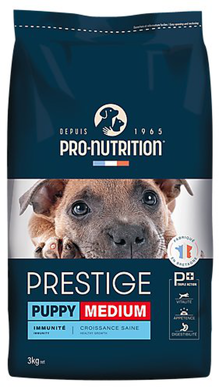 Pro Nutrition Pro-nutrition - Croquettes Prestige Medium Puppy Pour Chiots - 3Kg 3 Pro Nutrition Pro-nutrition - Croquettes Prestige Medium Puppy Pour Chiots - 3Kg